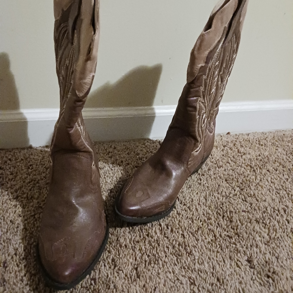 NWOT tan and brown western boots.